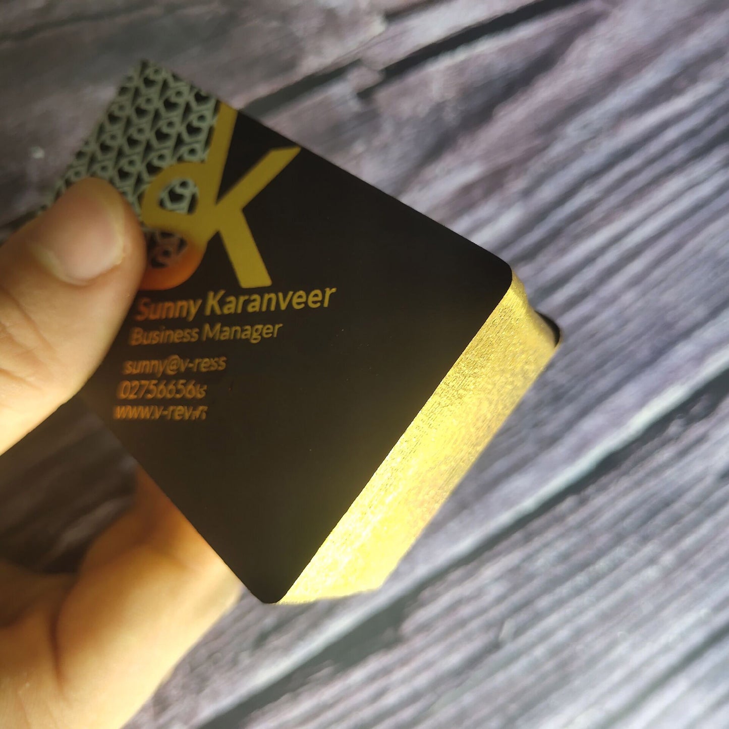 Luxury black business card printing gold and silver foil with shiny edge foil