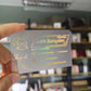 Gold Foil Stamping Transparent Plastic Clear PVC Business Card