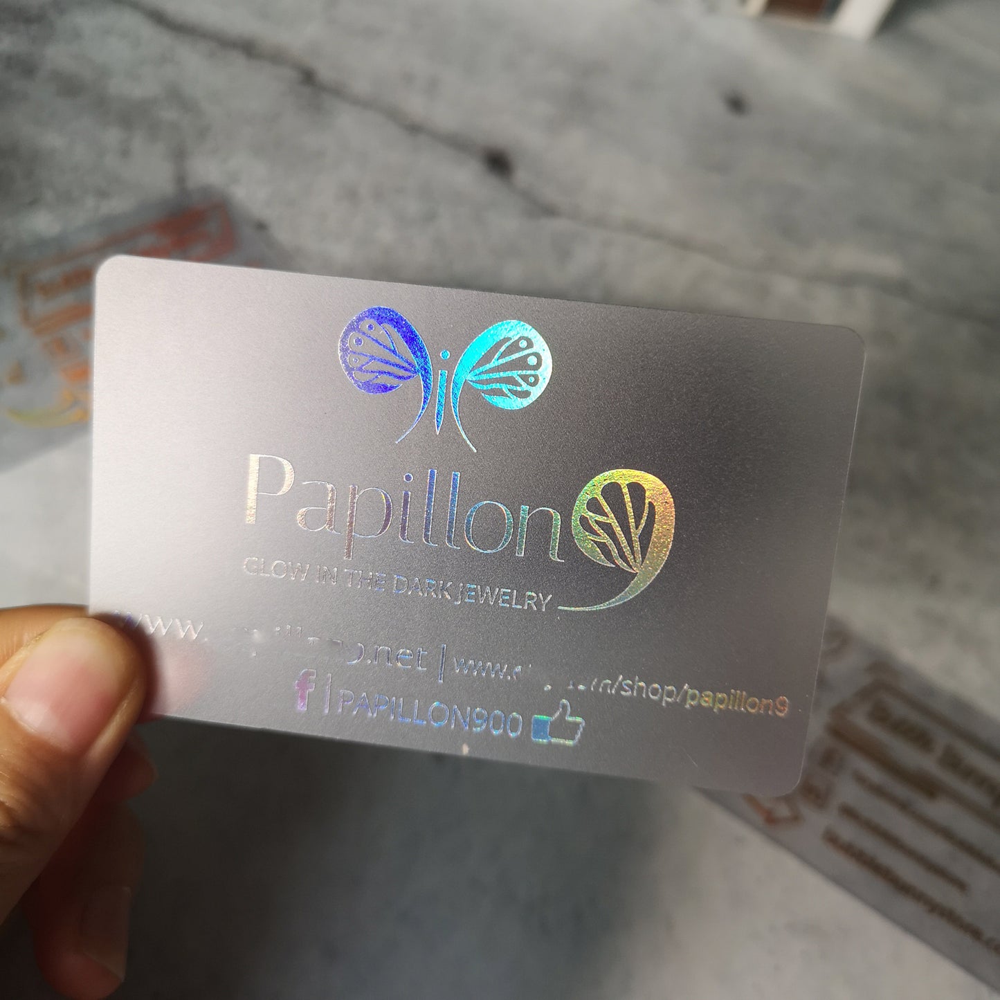 Gold Foil Stamping Transparent Plastic Clear PVC Business Card