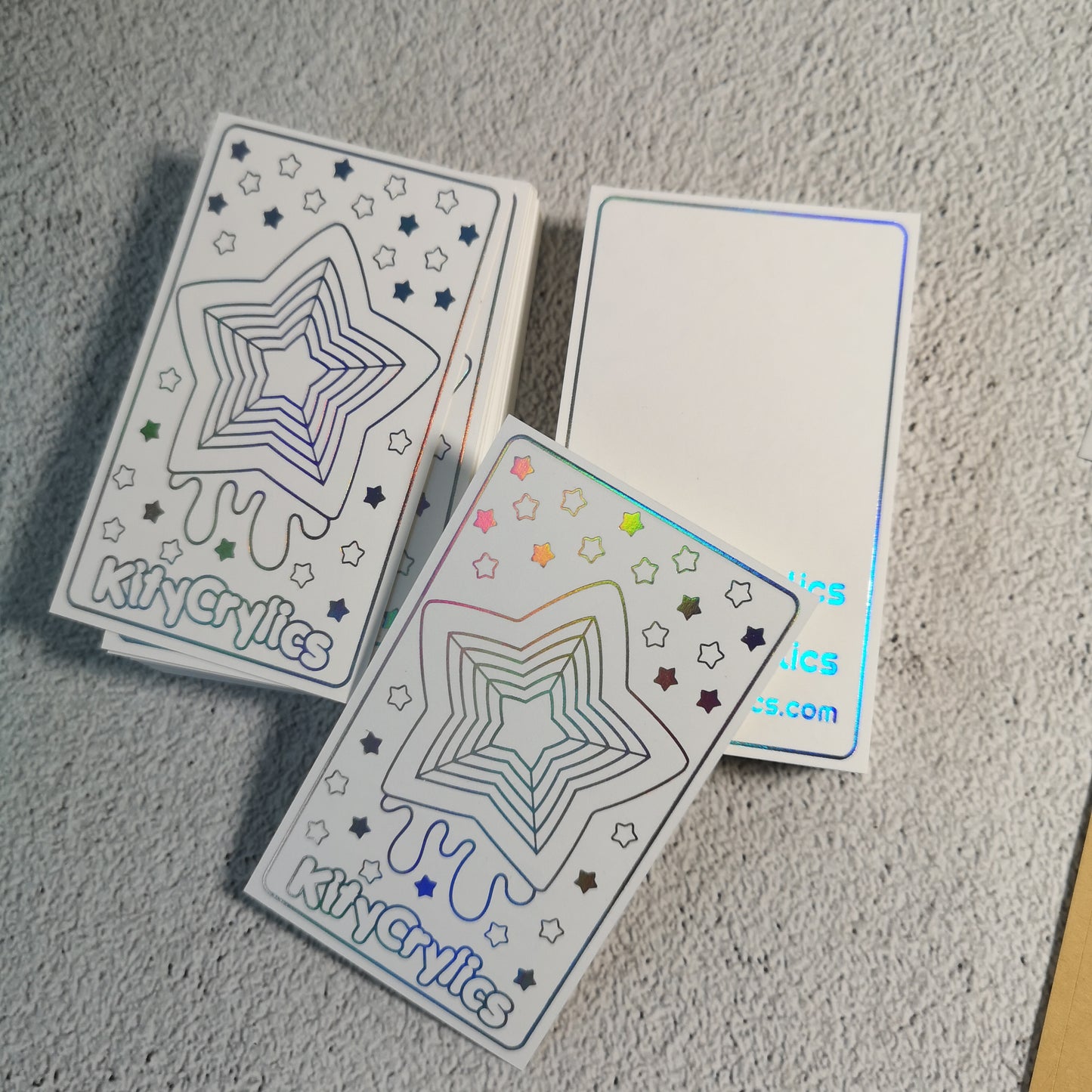 Holographic foiling business card printing