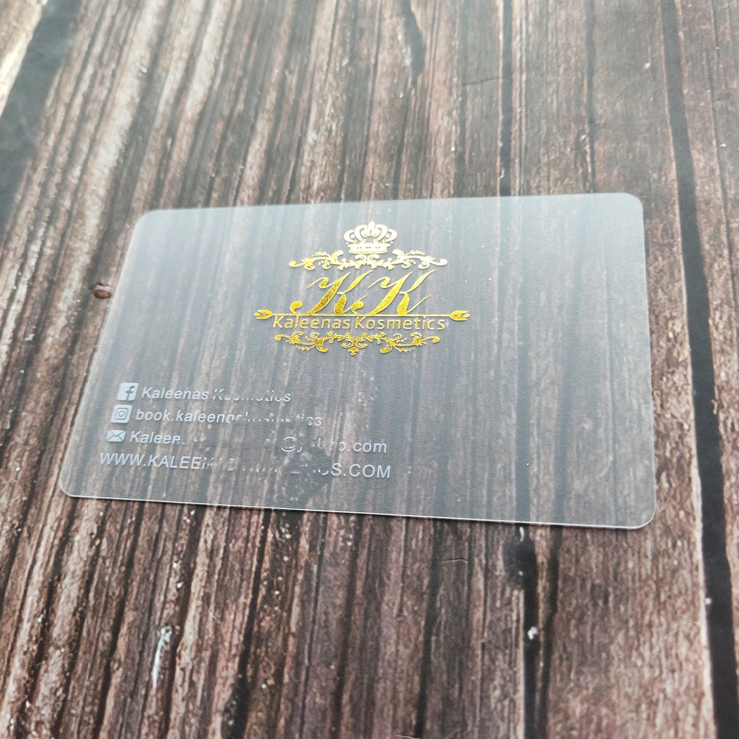 Custom business cards Printed Gold Foil Transparent Plastic Clear PVC Business Card